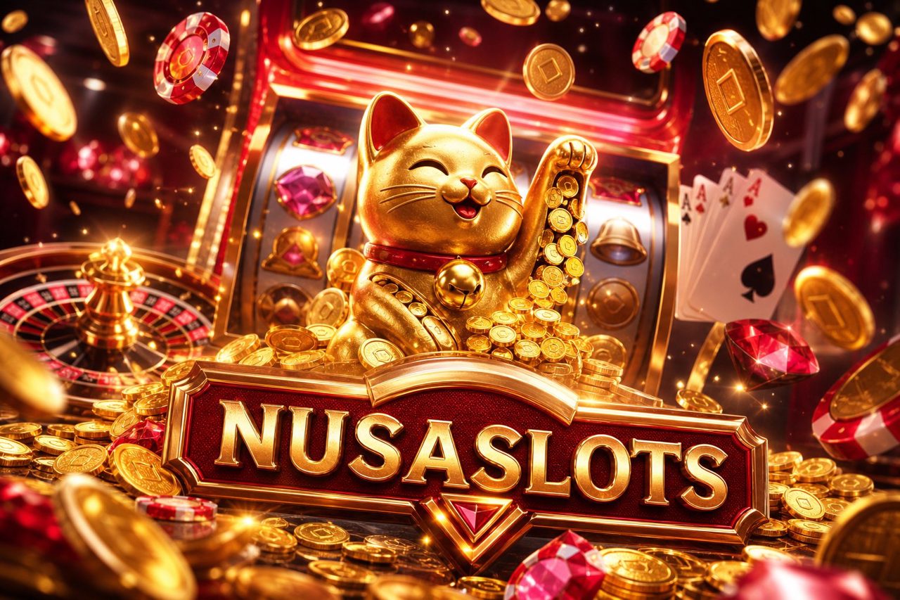 Halaman utama Sweet Bonanza di NUSASLOTS dengan tombol daftar dan menu hadiah